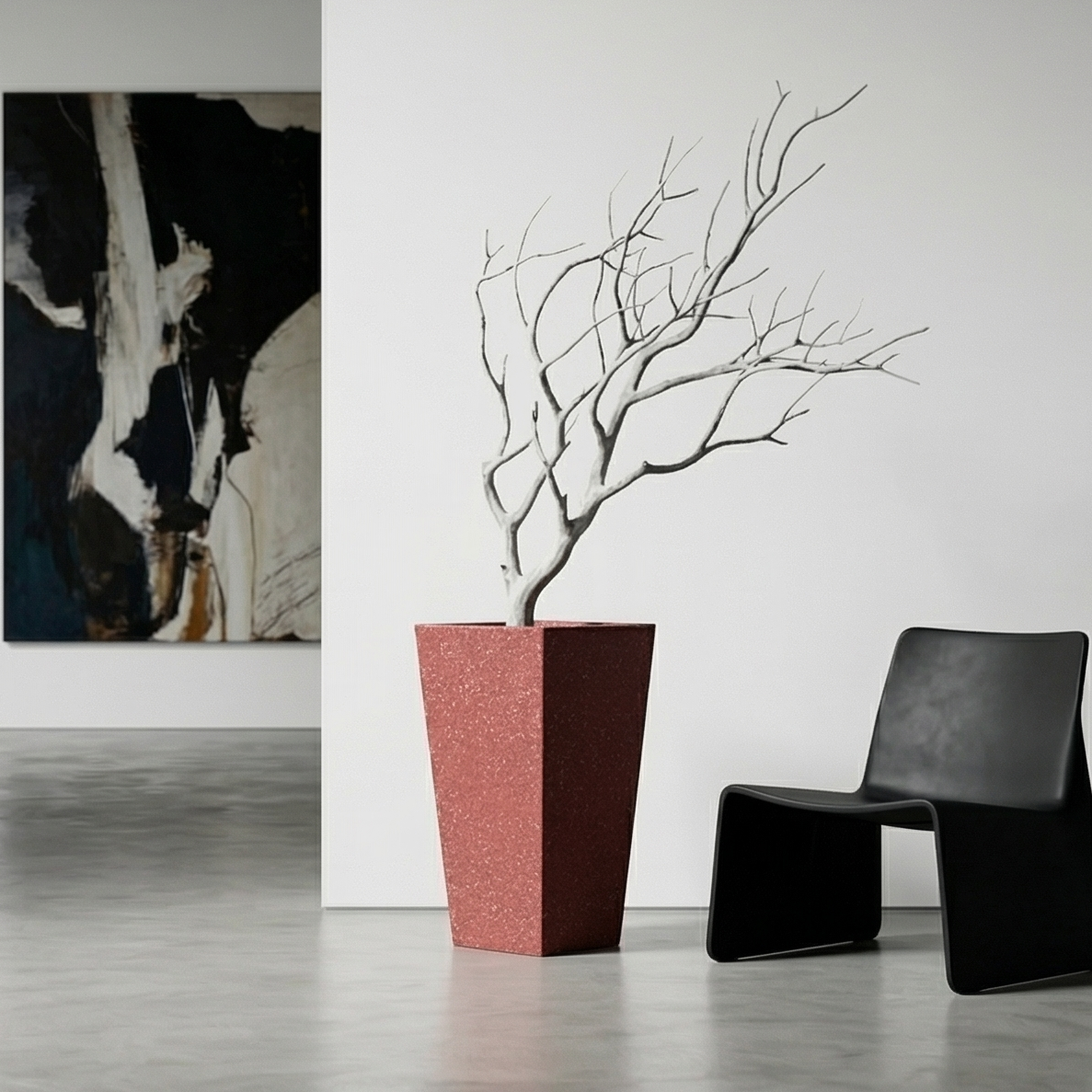 KONİK Hafif Beton Saksı 